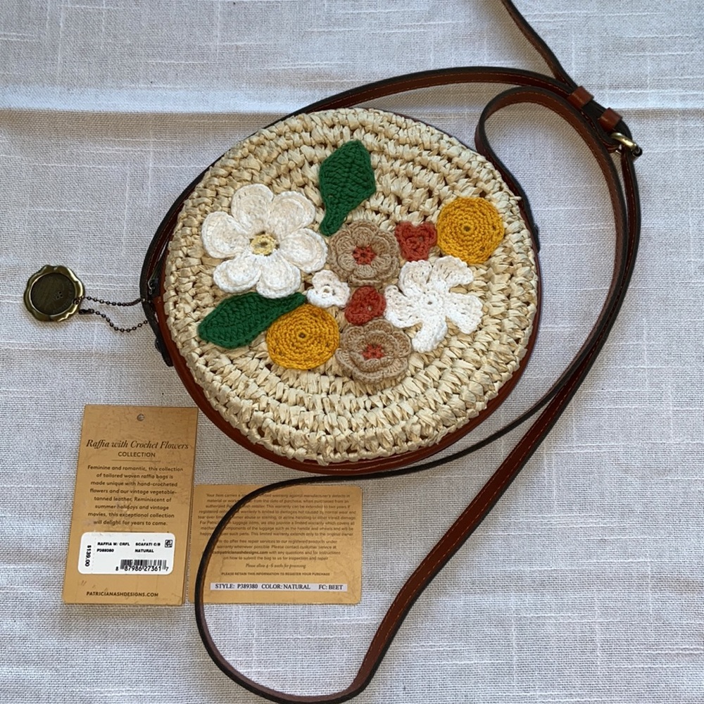 Patricia Nash Macramé Flower Canteen Crossbody Bag
